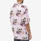Endless Joy Men's Momento Mori Skulls Vacation Shirt in Lilac