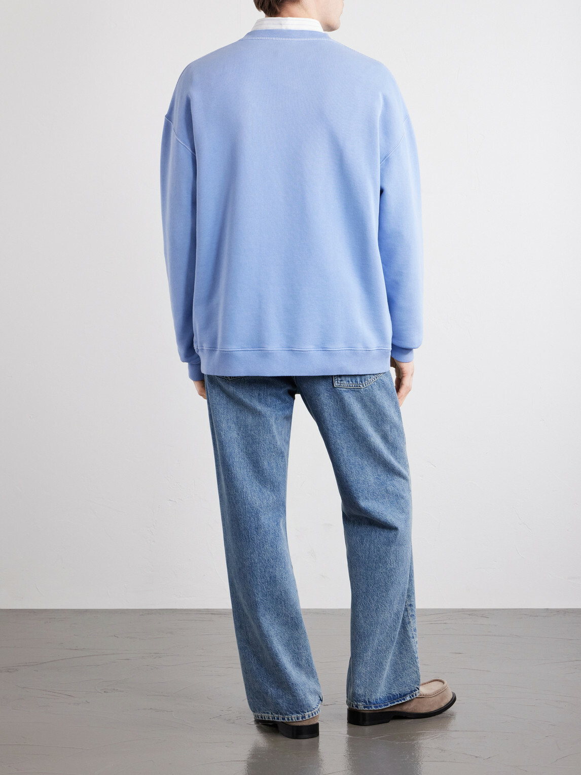 LOEWE - Anagram-Embroidered Cotton-Jersey Sweatshirt - Blue