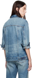 Calvin Klein Blue Halo Selvedge Elongated Trucker Denim Jacket
