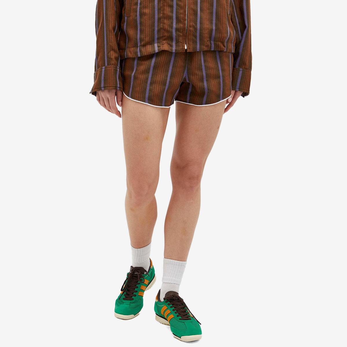 Wales Bonner Women's Life Shorts in Brown/Blue
