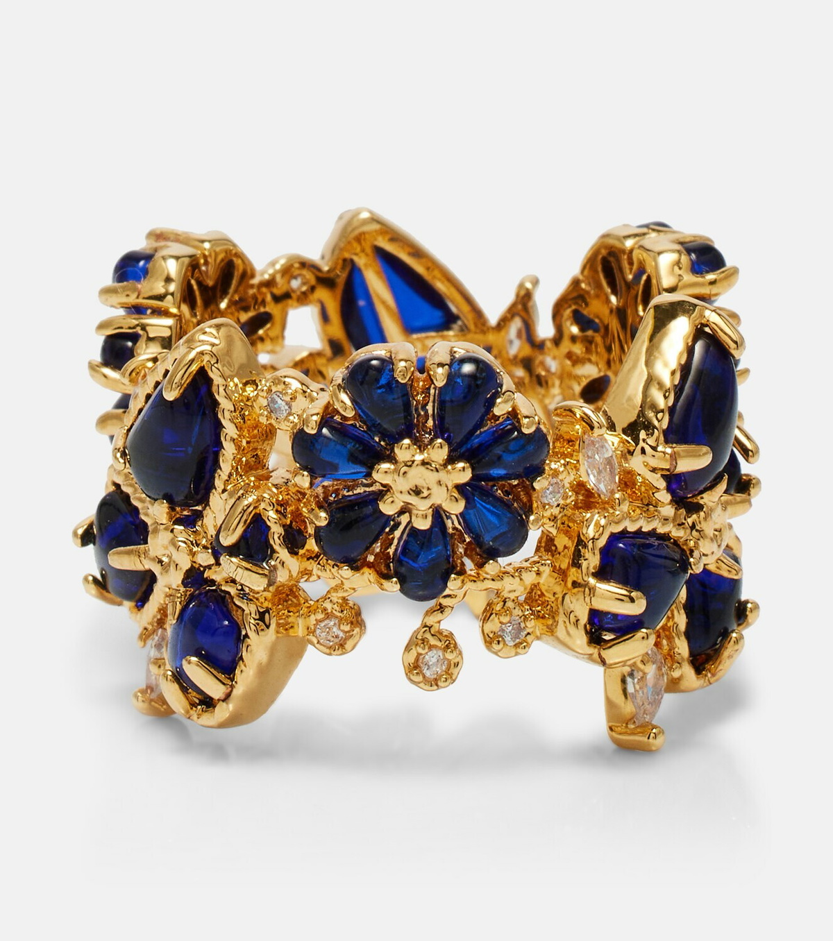 Zimmermann Bloom Band embellished gold-plated ring