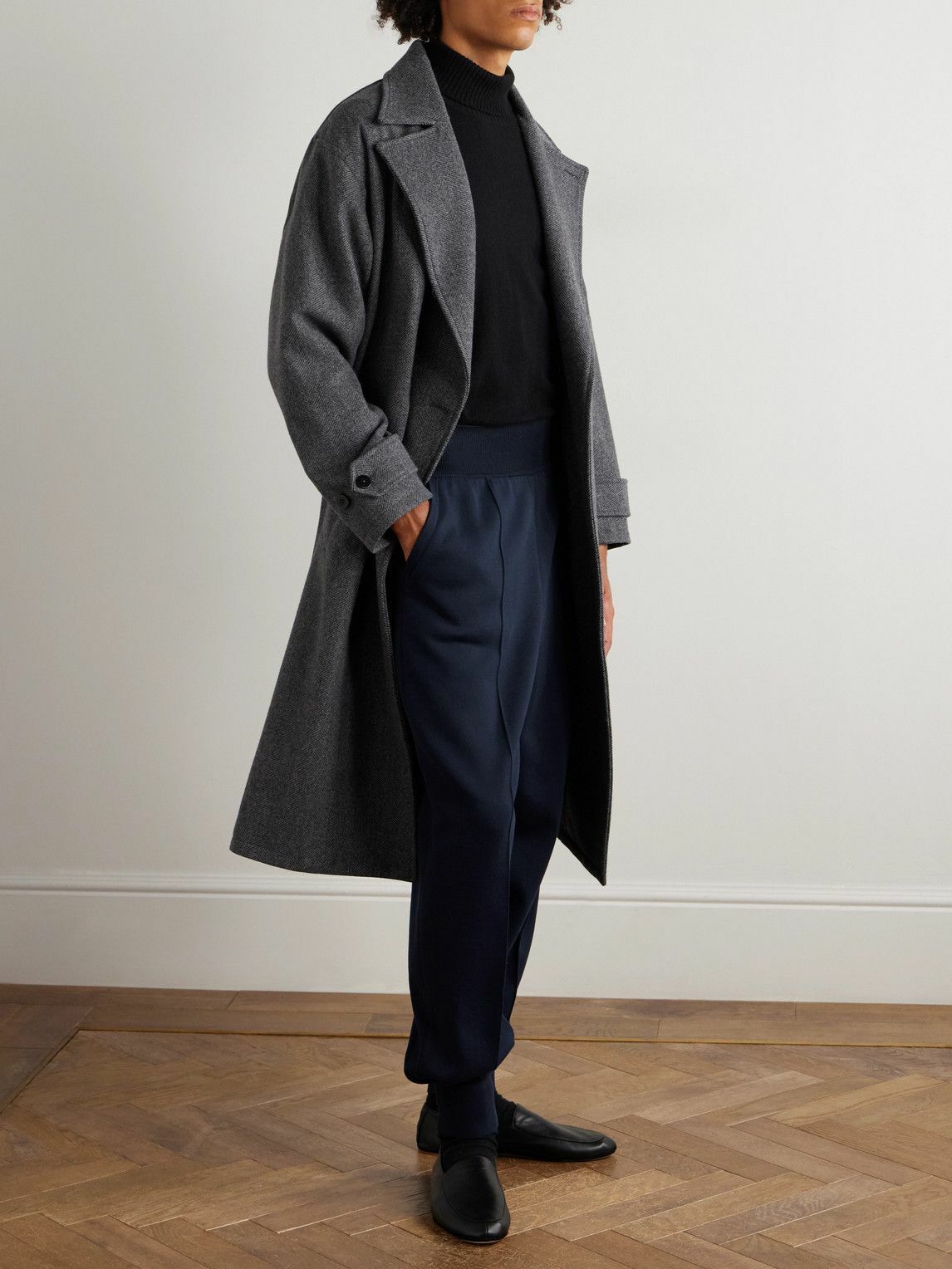Loro Piana - Tapered Cotton-Jersey Sweatpants - Blue