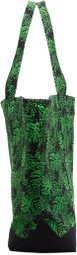 SSENSE WORKS SSENSE Exclusive Jeremy O. Harris Black & Green Cursive Text Tote