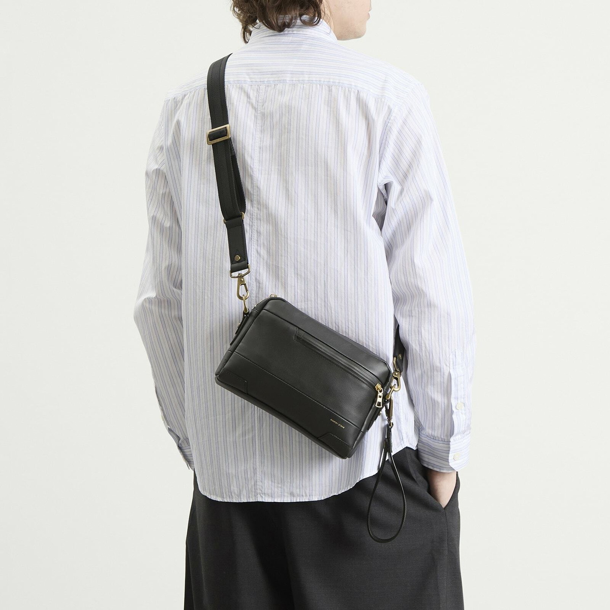 Master-Piece Gloss Leather Shoulder Bag - Small in Black 
