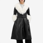 Saks Potts Women's Foxy Coat in Black/Cloud