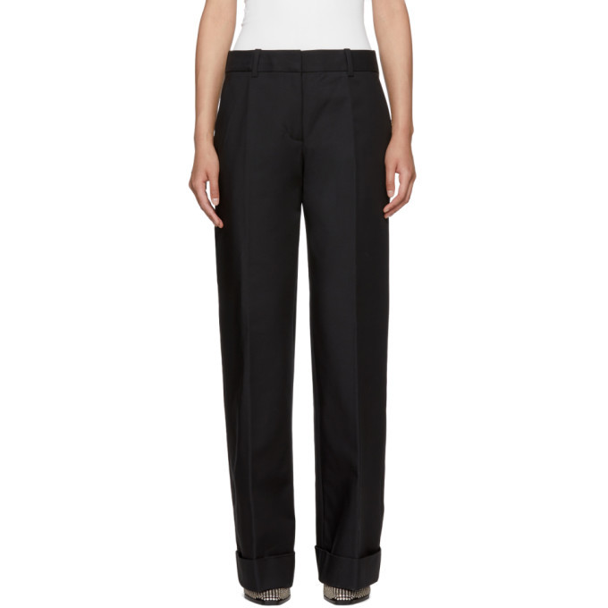 Photo: 3.1 Phillip Lim Black Flat Front Cuffed Trousers