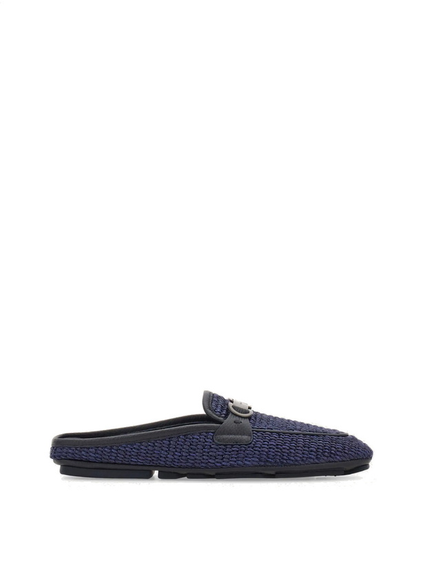 Photo: Ferragamo Mens Gancini ornament mule in Blue