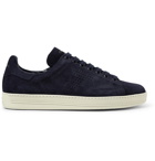 TOM FORD - Warwick Perforated Suede Sneakers - Midnight blue