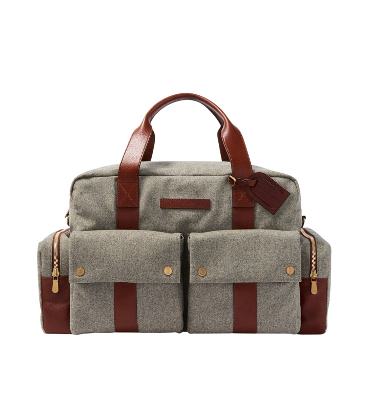 Photo: Brunello Cucinelli Leather-trimmed duffel bag
