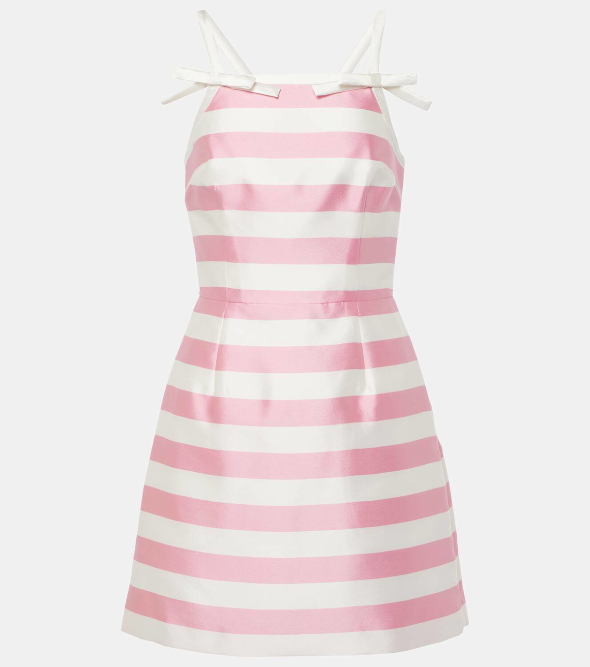 【Rebecca Vallance】 Jocelyn bow-detailストライプミニドレス Rebecca Vallance Jocelyn bow-detail striped minidress