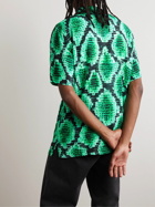 Endless Joy - Convertible-Collar Printed ECOVERO™ Shirt - Green