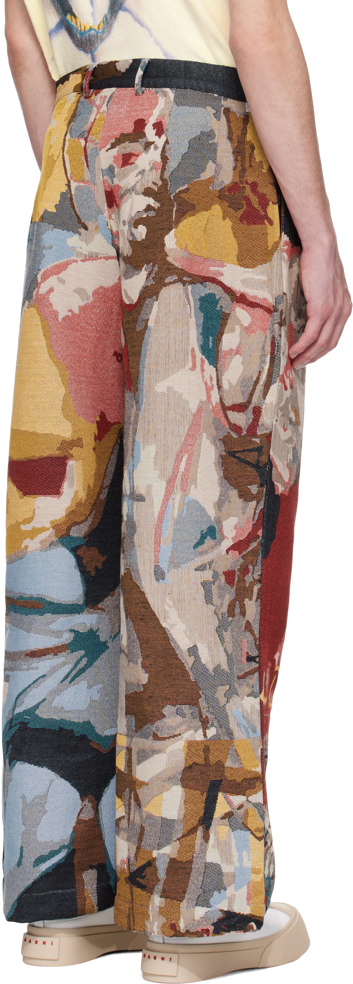 KidSuper Multicolor Jacquard Paintings Double Pleated Trousers