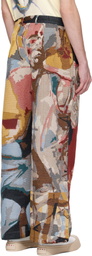 KidSuper Multicolor Jacquard Paintings Double Pleated Trousers