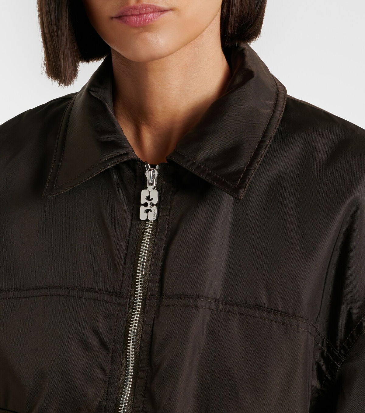 Ganni Duchess bomber jacket