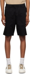 AAPE by A Bathing Ape Black Embroidered Shorts