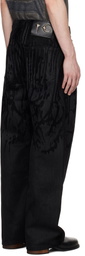 Thug Club Black Blood Lazered Jeans