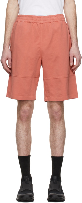Photo: Z Zegna Pink Solid French Terry Shorts