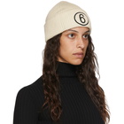 MM6 Maison Margiela Off-White Logo Beanie