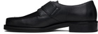 Martine Rose Black Square Toe Buckle Loafers