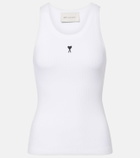 Ami Paris Ami De Cœur cotton jersey tank top