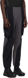 _J.L - A.L_ Black & Gray Paneled Lounge Pants