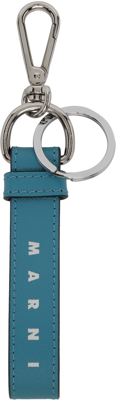 Marni Blue Logo Keychain