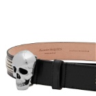 Alexander McQueen Men's 3D Skull & Studs Belt in Black