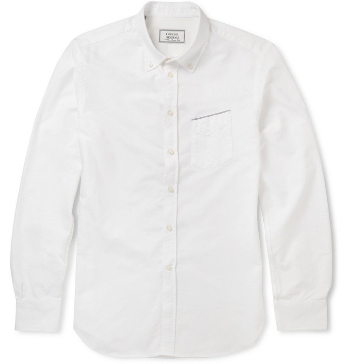 Photo: Officine Generale - Cotton Oxford Shirt - Men - White