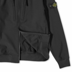 Stone Island Junior Hooded Soft Shell Jacket in Black