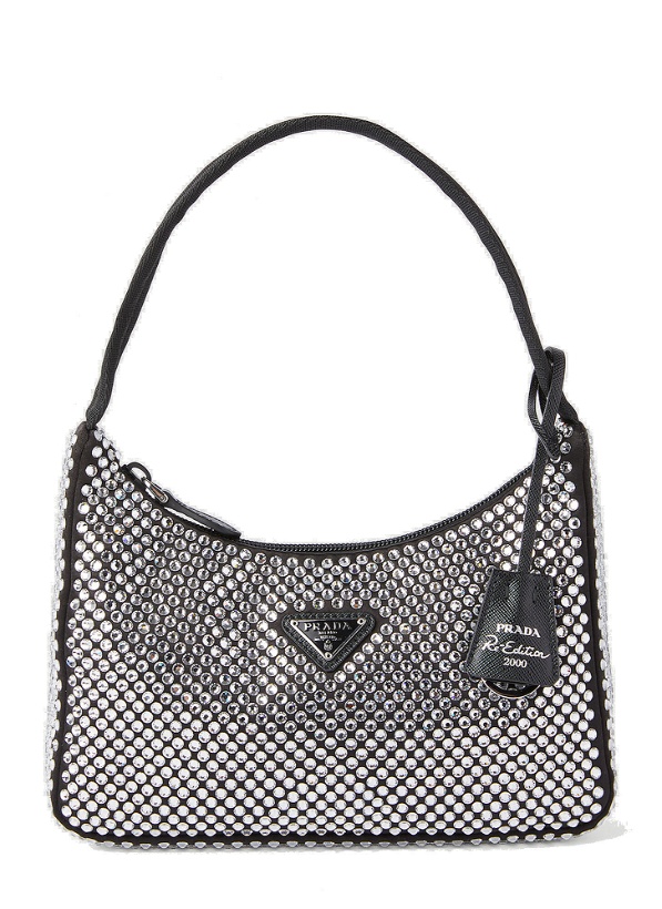 Photo: Crystal-Embellished Mini Handbag in Silver