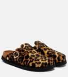 Birkenstock 1774 Boston leopard-print calf hair clogs