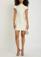 DE LA Vali Zena Darted Crepe Mini Dress Ivory