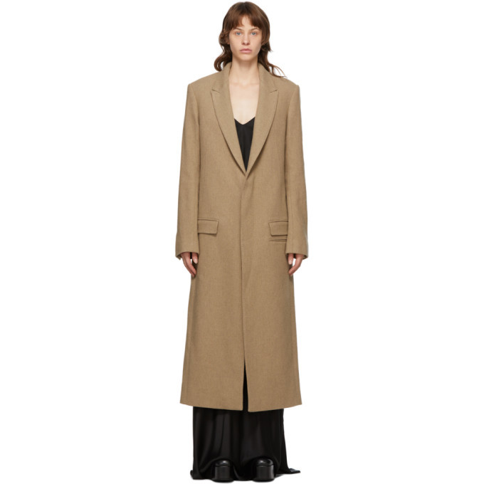 Photo: Haider Ackermann Tan Wool Samara Coat