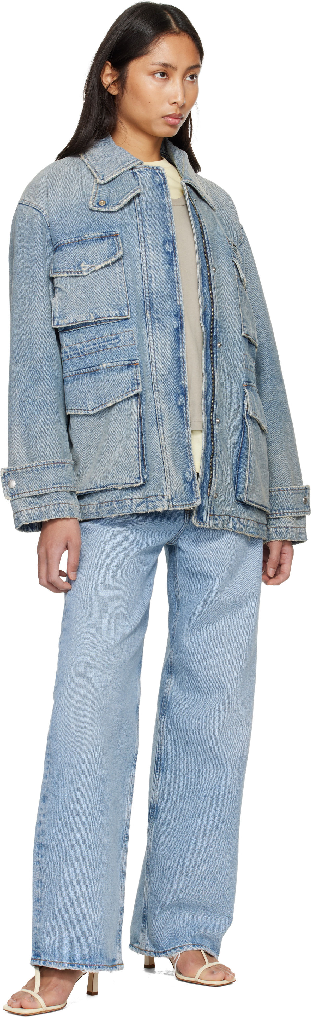 AGOLDE Blue Aubrey Denim Jacket