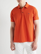 Etro - Logo-Embroidered Cotton-Piqué Polo Shirt - Orange