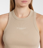 Givenchy Logo cropped cotton jersey tank top