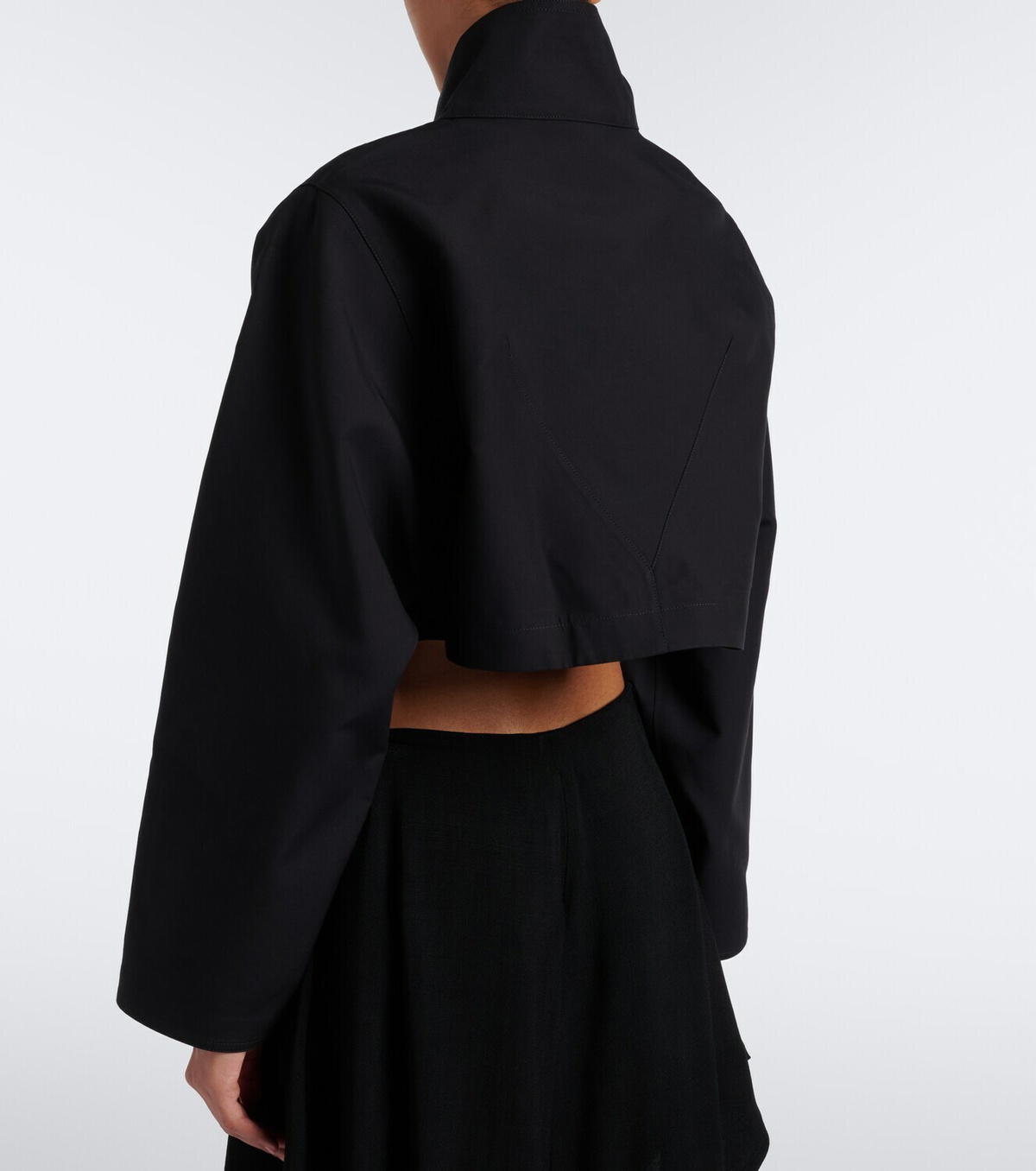 Alaïa Cropped cotton and silk jacket