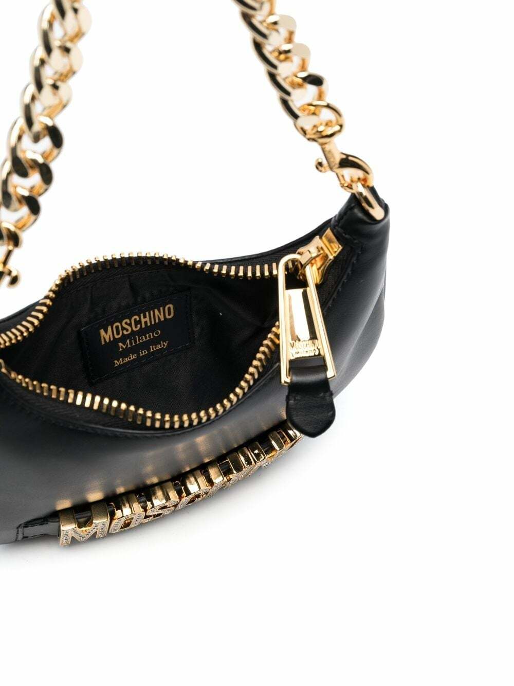 MOSCHINO LEATHER SHOULDER BAG ショルダーバッグ MOSCHINO - Shoulder Bag With Logo Moschino