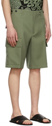 Jil Sander Green Wool Shorts