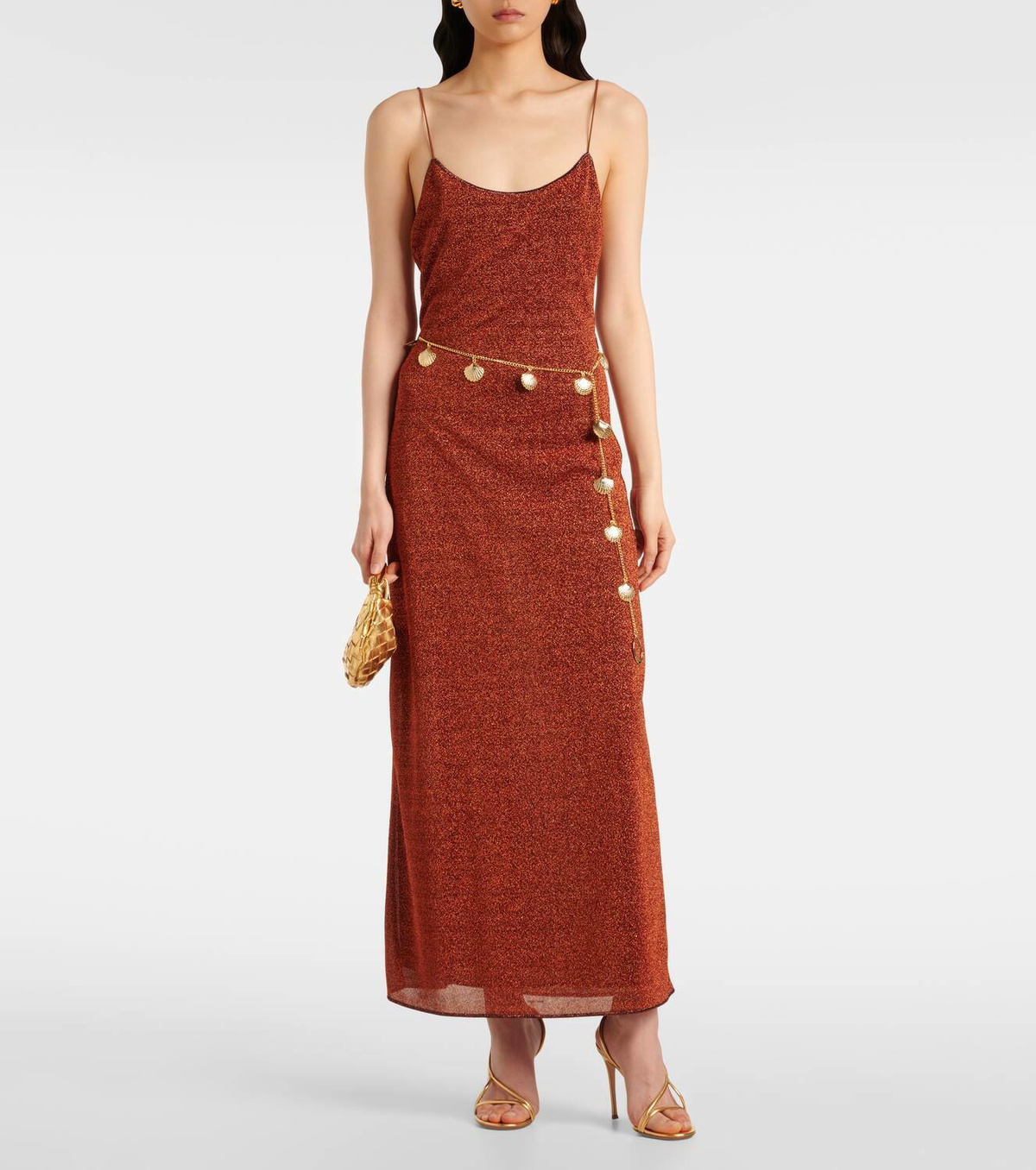Oséree Lumière belted maxi dress