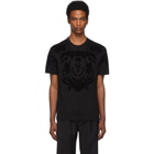 Dolce and Gabbana Black Logo Flocked T-Shirt