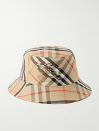 Burberry - Logo-Appliquéd Checked Twill Bucket Hat - Brown