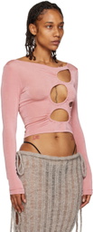 TYRELL SSENSE Exclusive Pink Long Sleeve T-Shirt