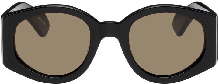 Photo: Dries Van Noten Black Linda Farrow Edition Cat-Eye Sunglasses