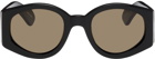 Dries Van Noten Black Linda Farrow Edition Cat-Eye Sunglasses