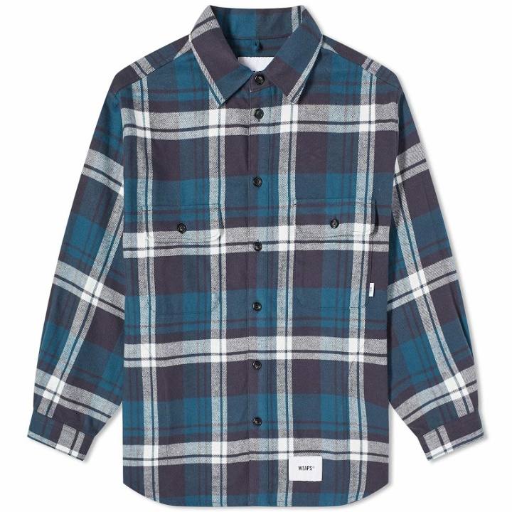 Photo: WTAPS Men's 11 Checked Flannel Shirt in Green