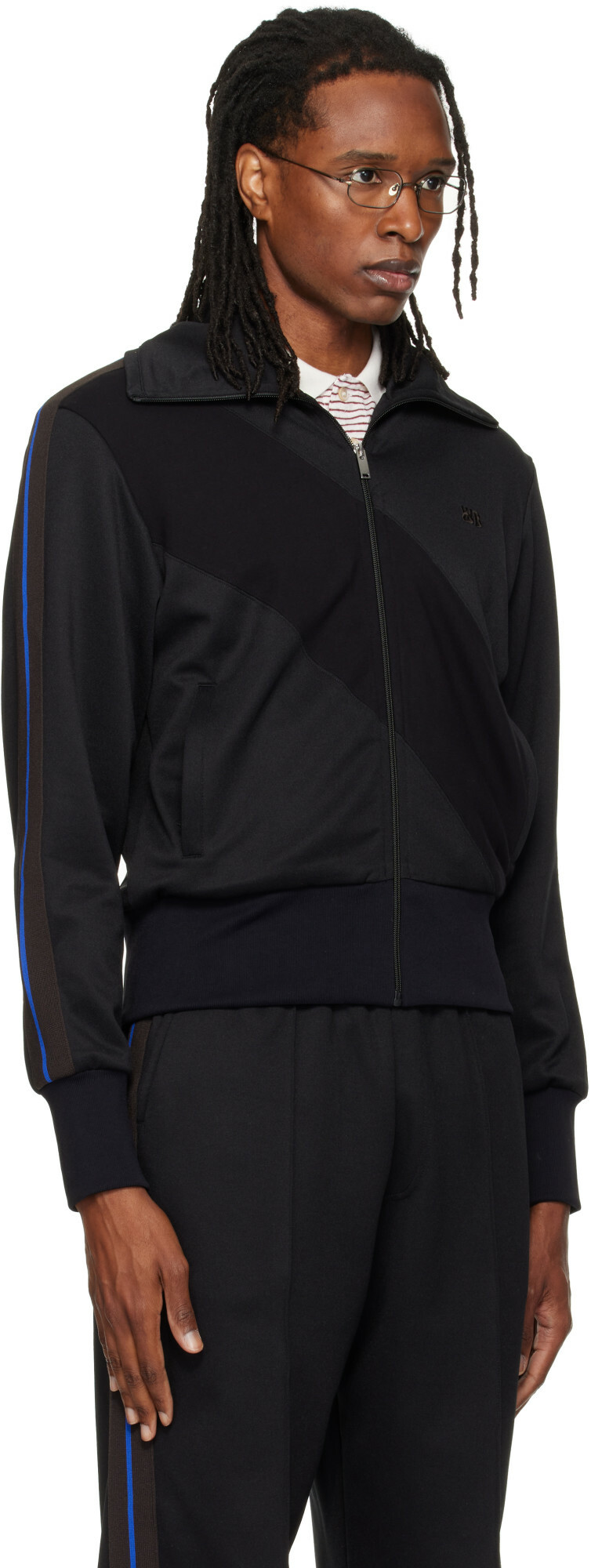 Wales Bonner Black Form Track Jacket