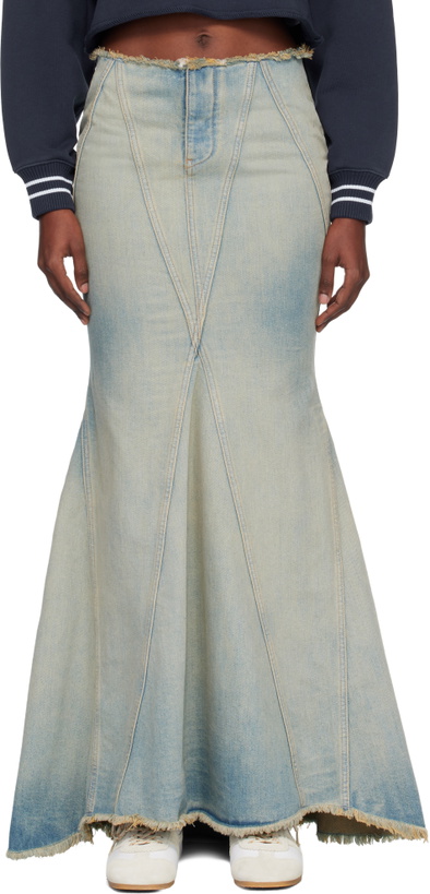 Photo: Off-White Blue Denim Maxi Skirt