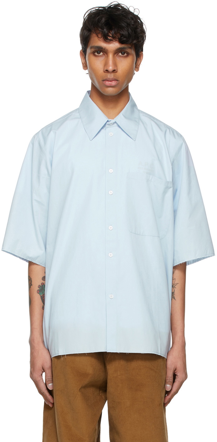 Camiel Fortgens Blue Basic Half Sleeve Shirt Camiel Fortgens