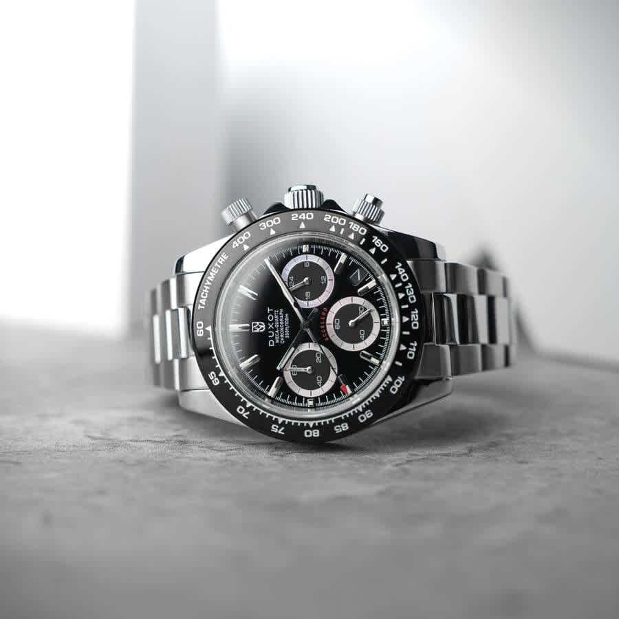 Duxot Accelero Chronograph Quartz Black Dial Mens Watch DX Duxot Accelero Chronograph Quartz Black Dial Mens Watch DX